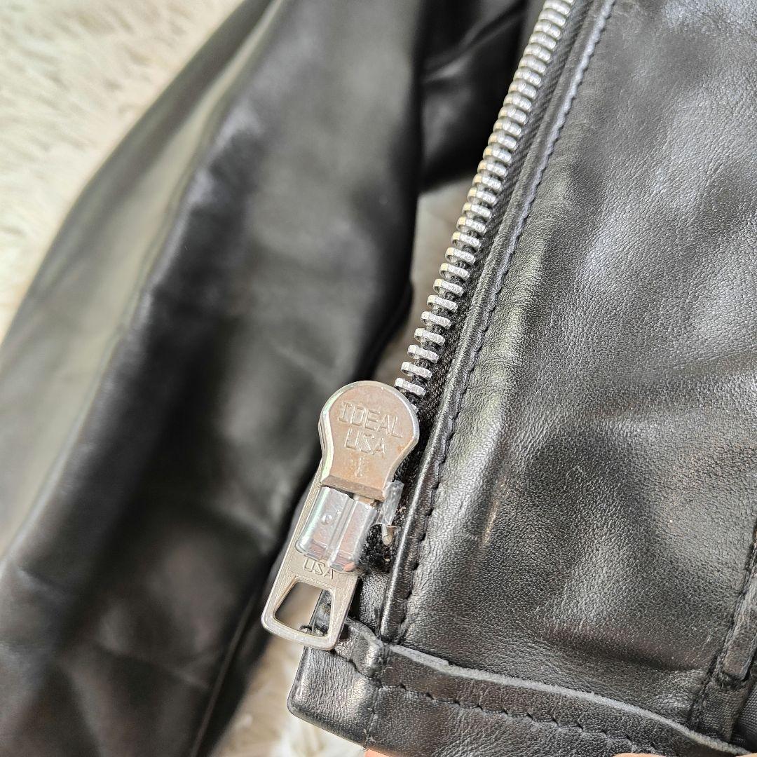 美品✨schott 642 レザージャケット　シングルライダース　牛革　40黒