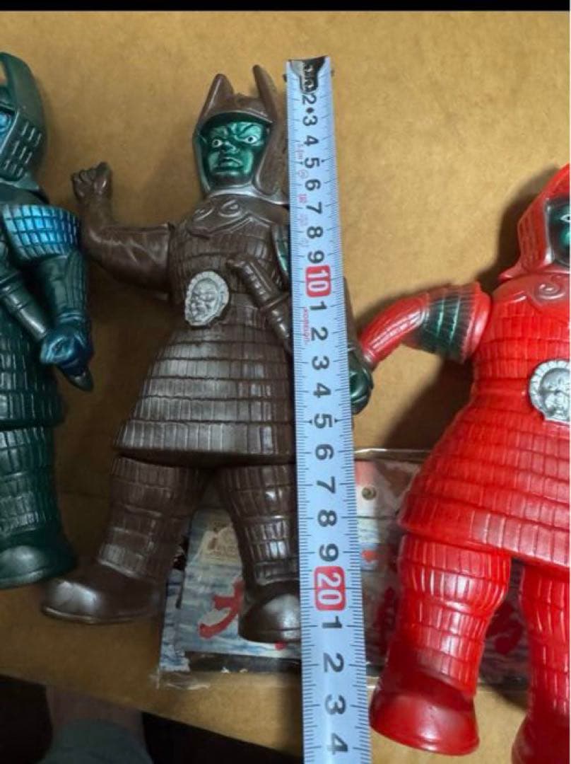 激レア1966年刻印有り　当時物？大魔神フィギュア 3体セット20センチ程