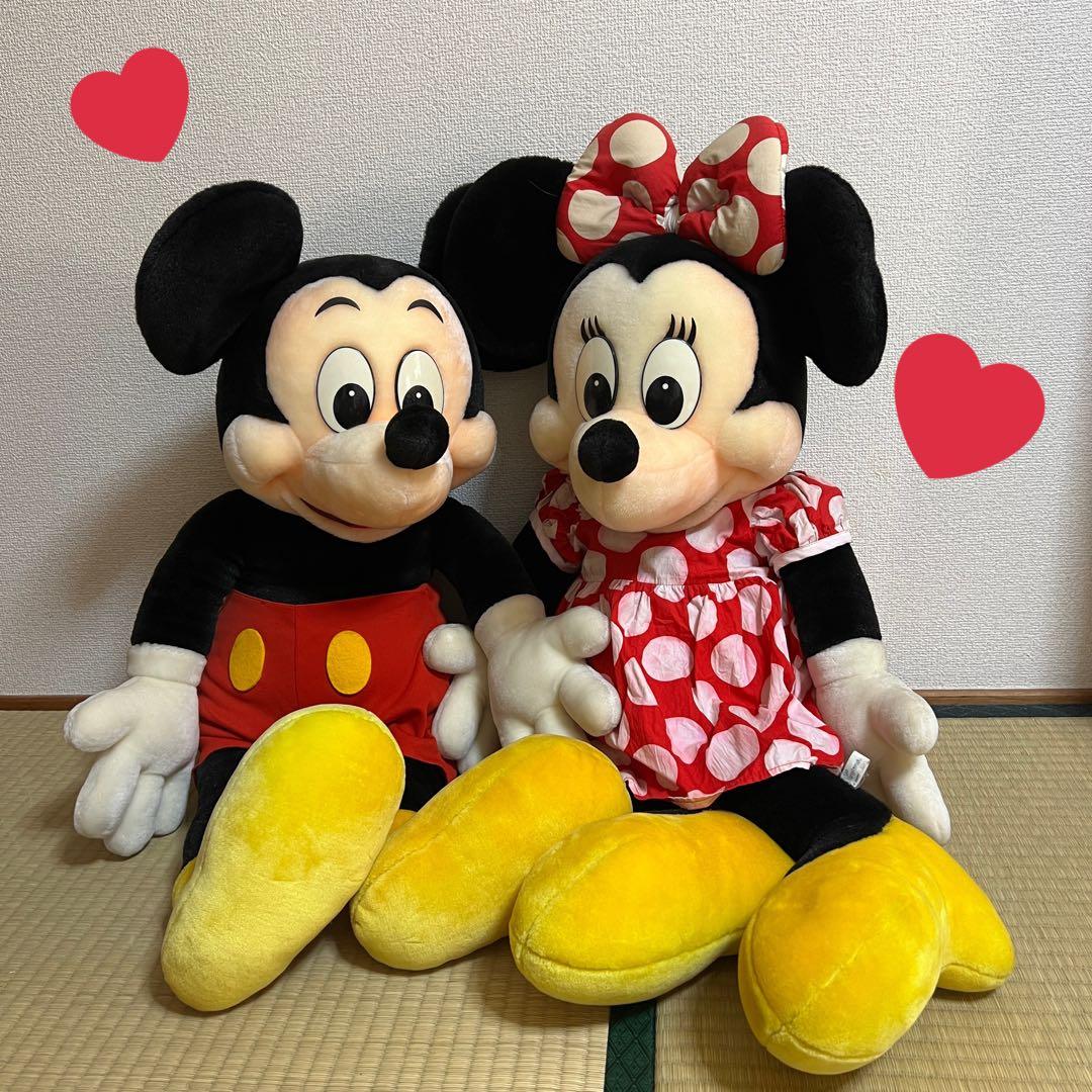ディズニー　ミッキー&ミニーレトロぬいぐるみ　85cm