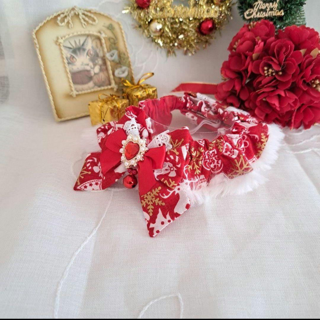 mumu、クリスマスシリーズ(赤サンタ)わんちゃん猫ちゃん用首輪