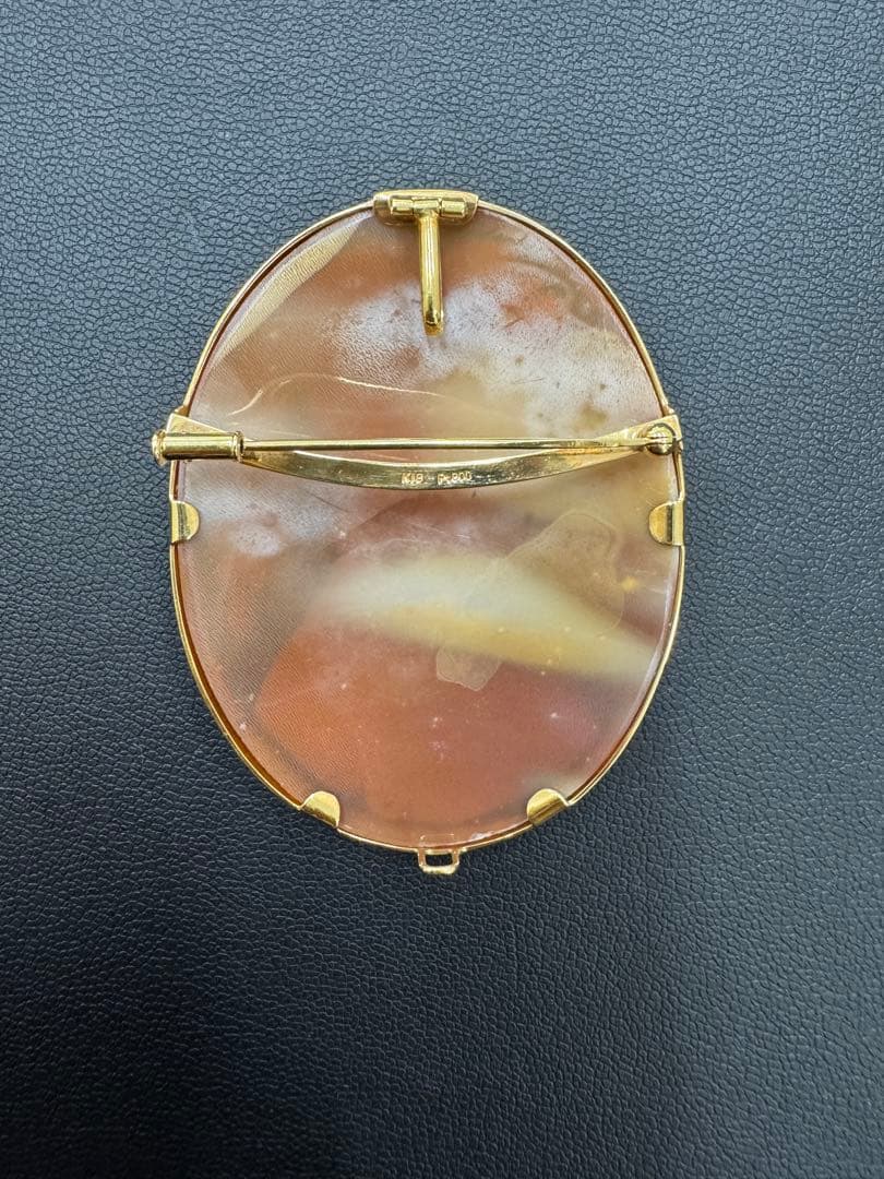 K18 カメオ ペンダント ブローチ