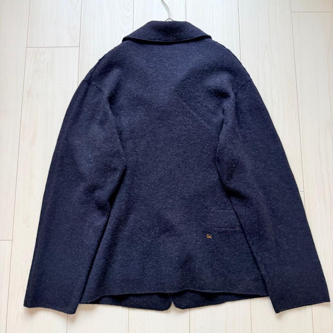 美品・希少✨45R フロート縮絨の908ジャケット　R刺繍　濃紺　ウール