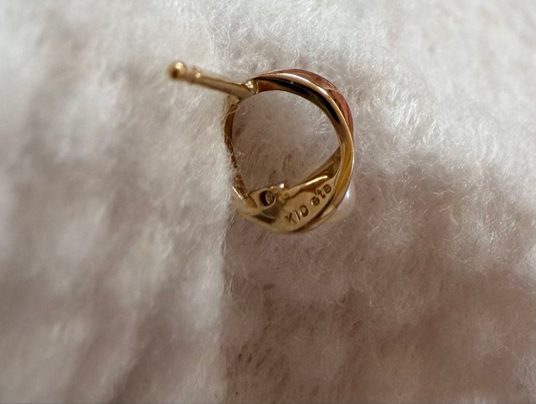 ete パール　ダイアモンド　ピアス　k18 k10