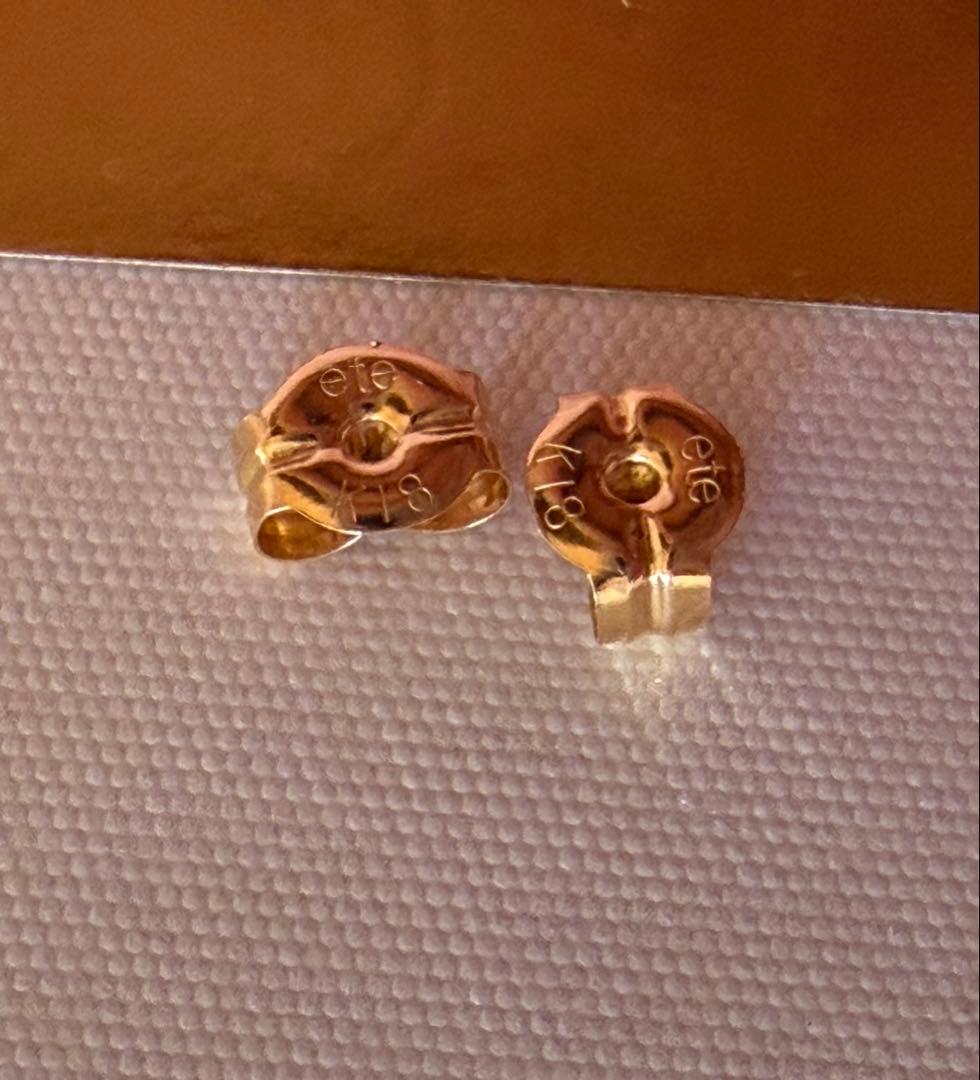 ete パール　ダイアモンド　ピアス　k18 k10