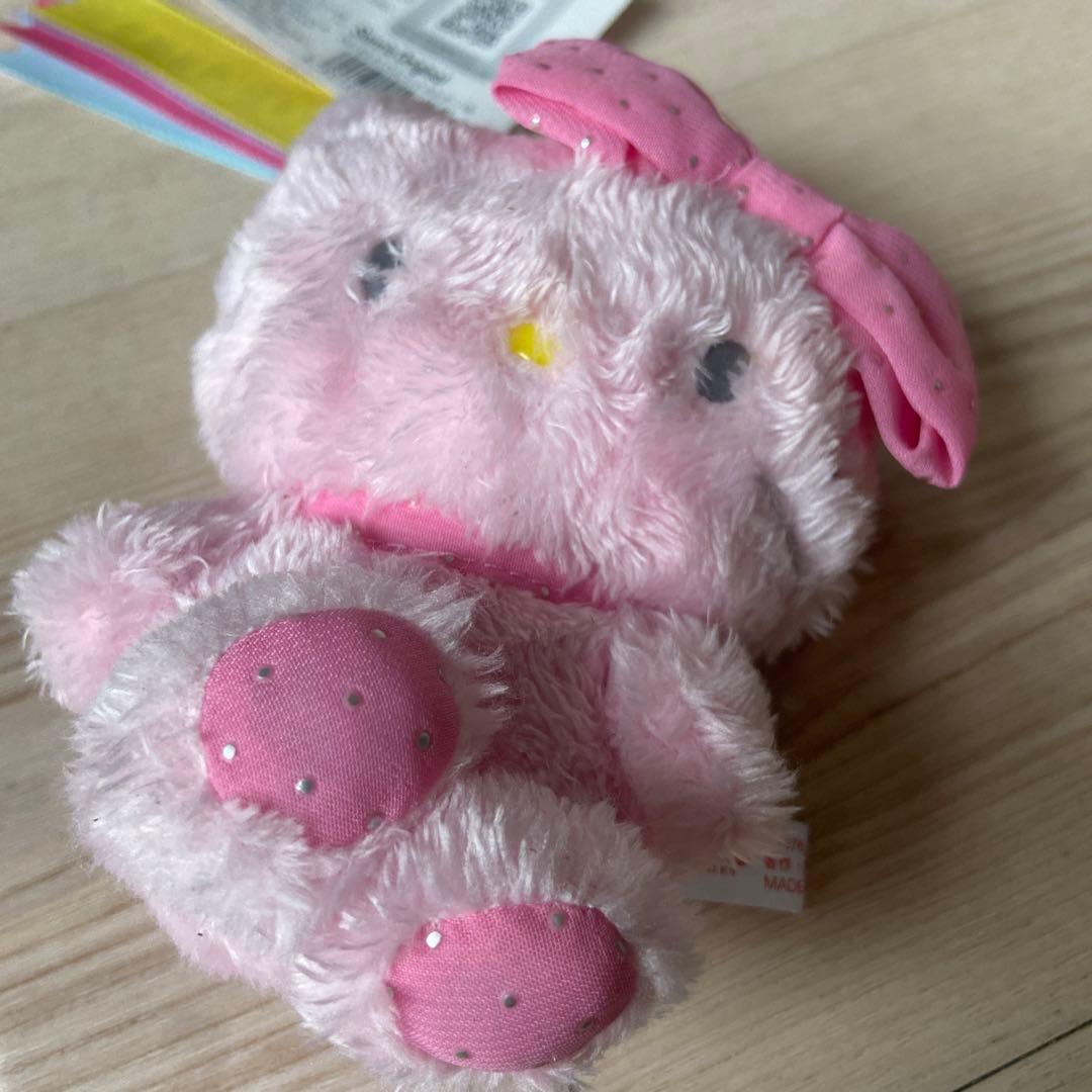 サンリオハローキティ マスコットキーホルダーストラップ春ピンク激レア平成レトロ