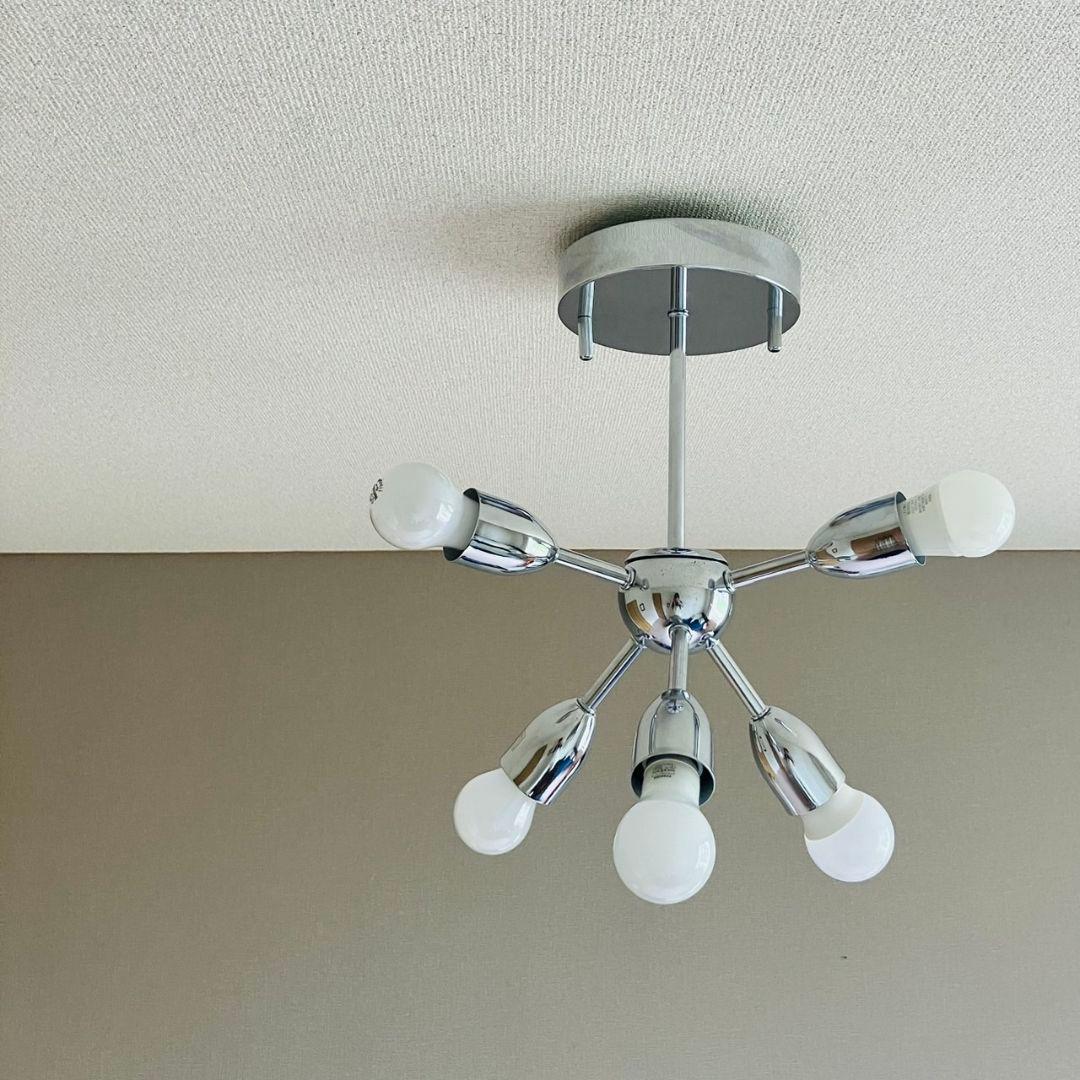 スプートニクランプ 6灯 クロームメタル