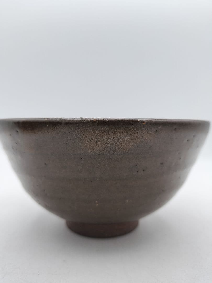 c759 数茶碗 「十牛図 鉄釉」信楽 壺中庵 楽入作 木箱 茶道具 古物