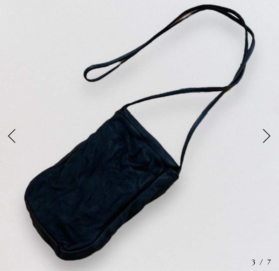 【pas de calais】牛革レザーポーチ✴︎黒