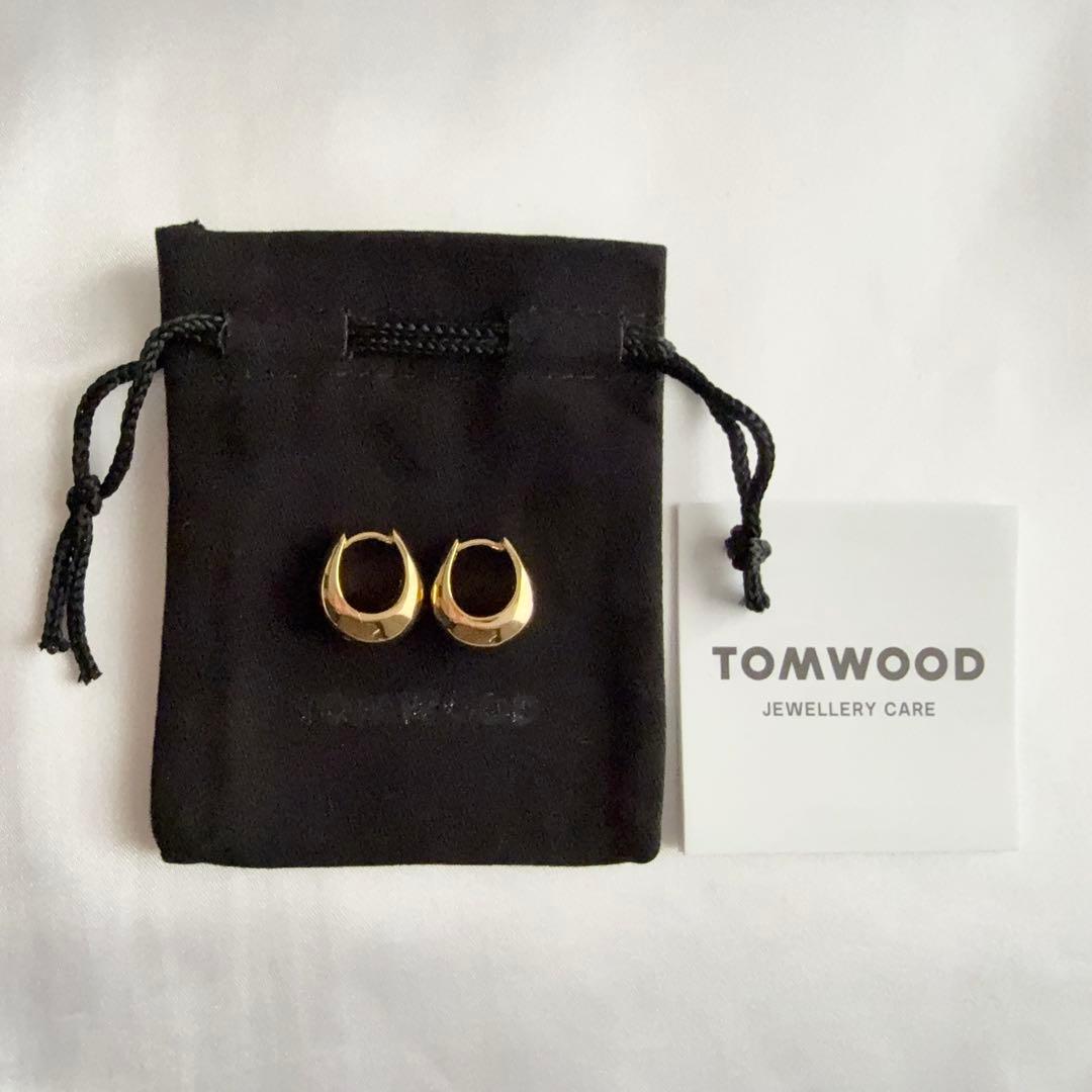 TOM WOOD ゴールド フープピアス Ice Hoop Small