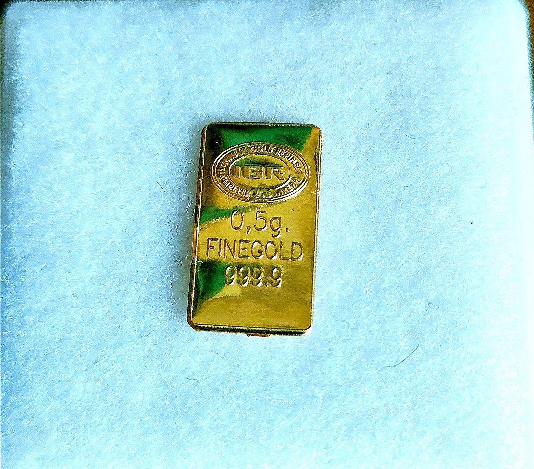金インゴット0.5グラム　FINEGOLD