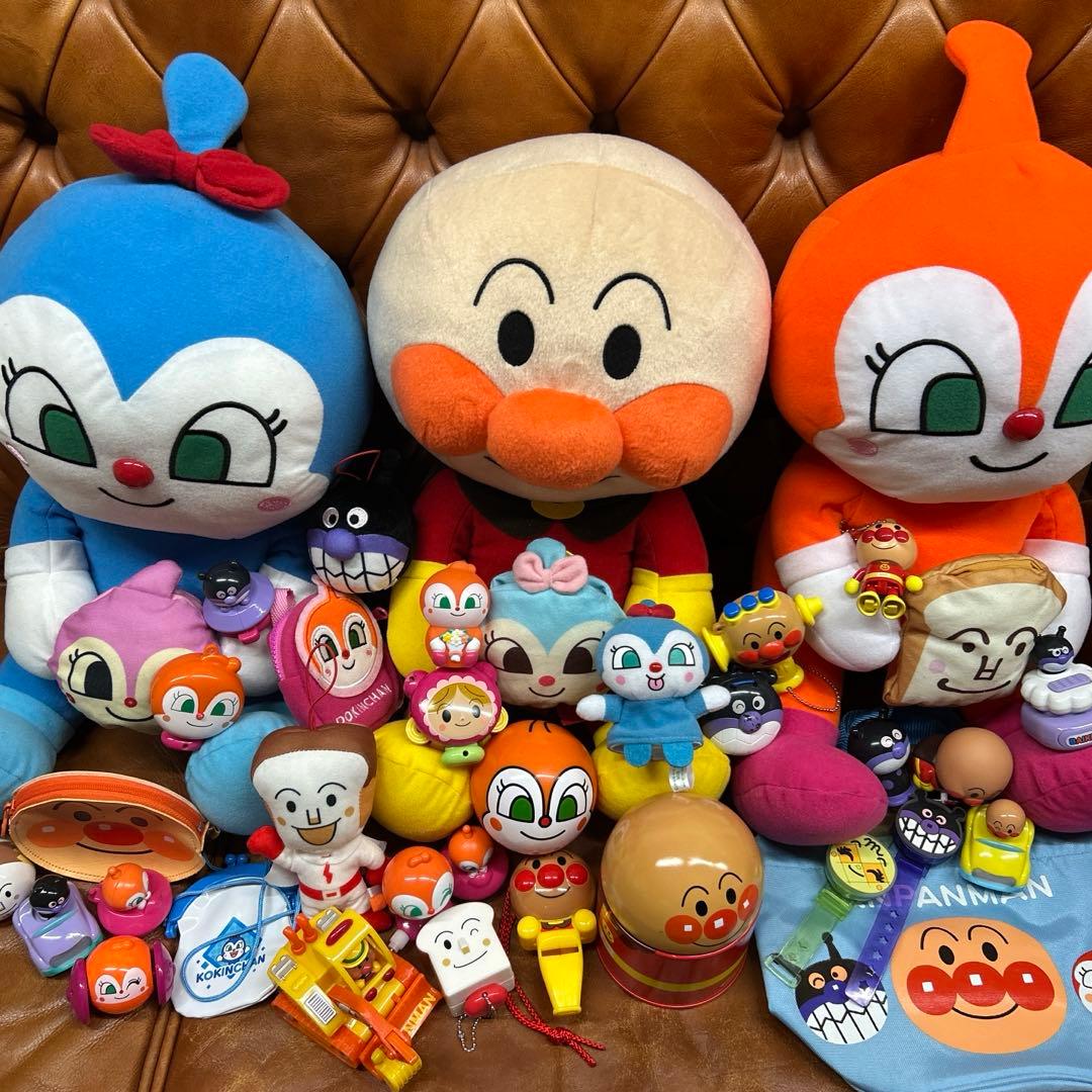 アンパンマン こきんちやん　どきんちゃん　ぬいぐるみ　とマスコットセットT⑤AN