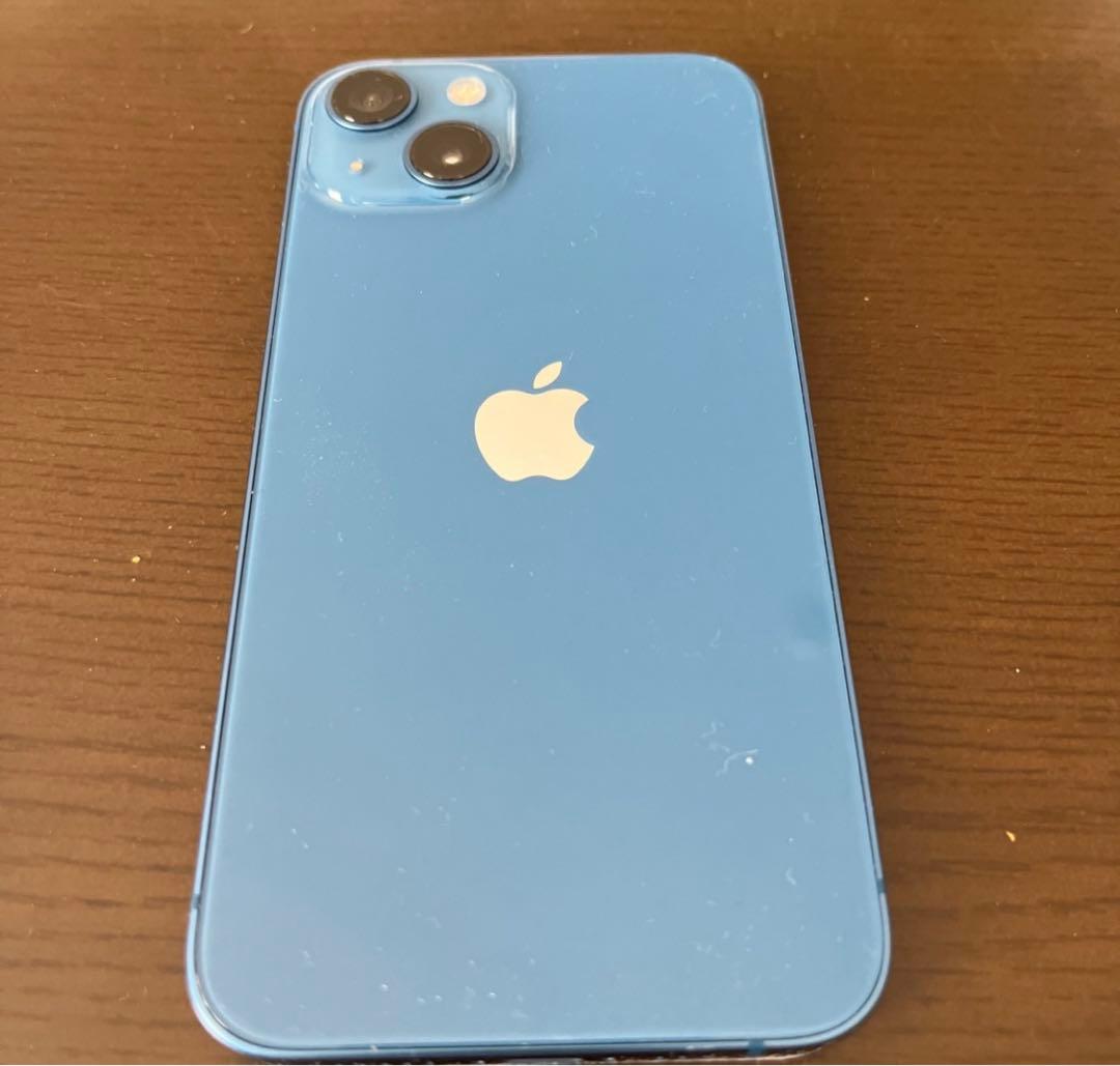 Apple iPhone 13 ブルー デュアルカメラ 小傷あり