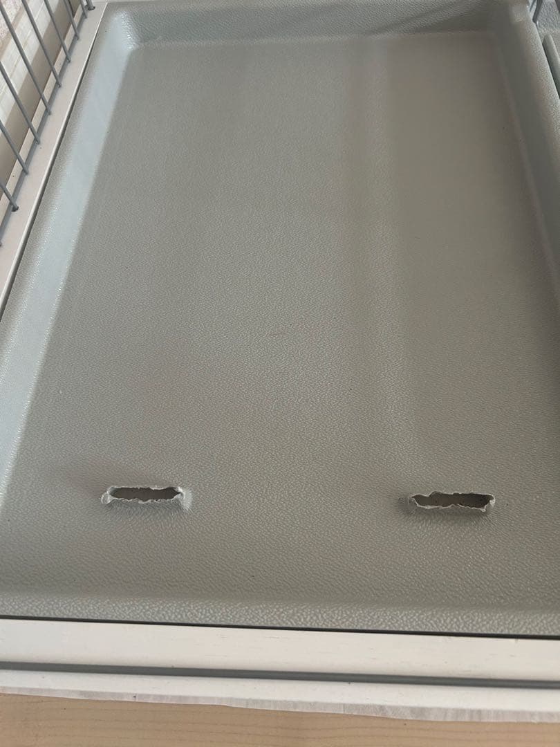 ペティオ　犬用ケージ トイレ分離タイプ ホワイト　屋根付直接渡し優先