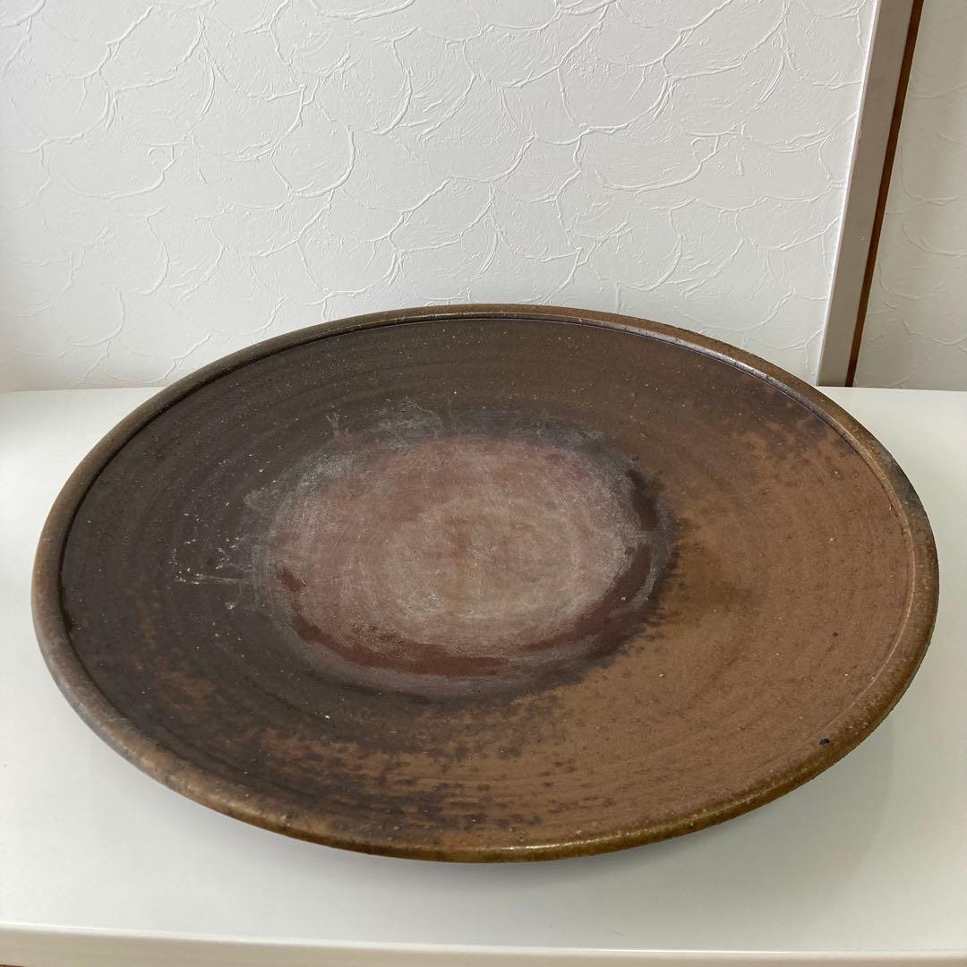 備前焼　大皿　径57cm　窯変　胡麻　飾り皿　特大サイズ