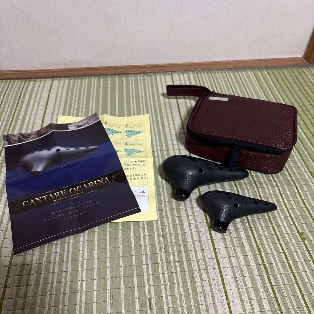 CANTARE 4C 3F オカリナ 黒 ケース付き　カンターレ 楽器　笛