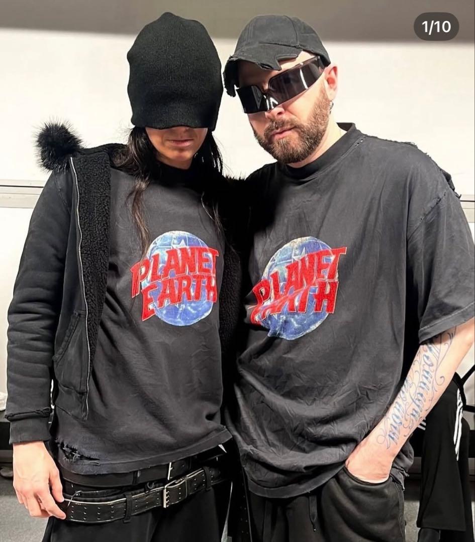 BALENCIAGA PRANET EARTH ダメージ加工 Tシャツ