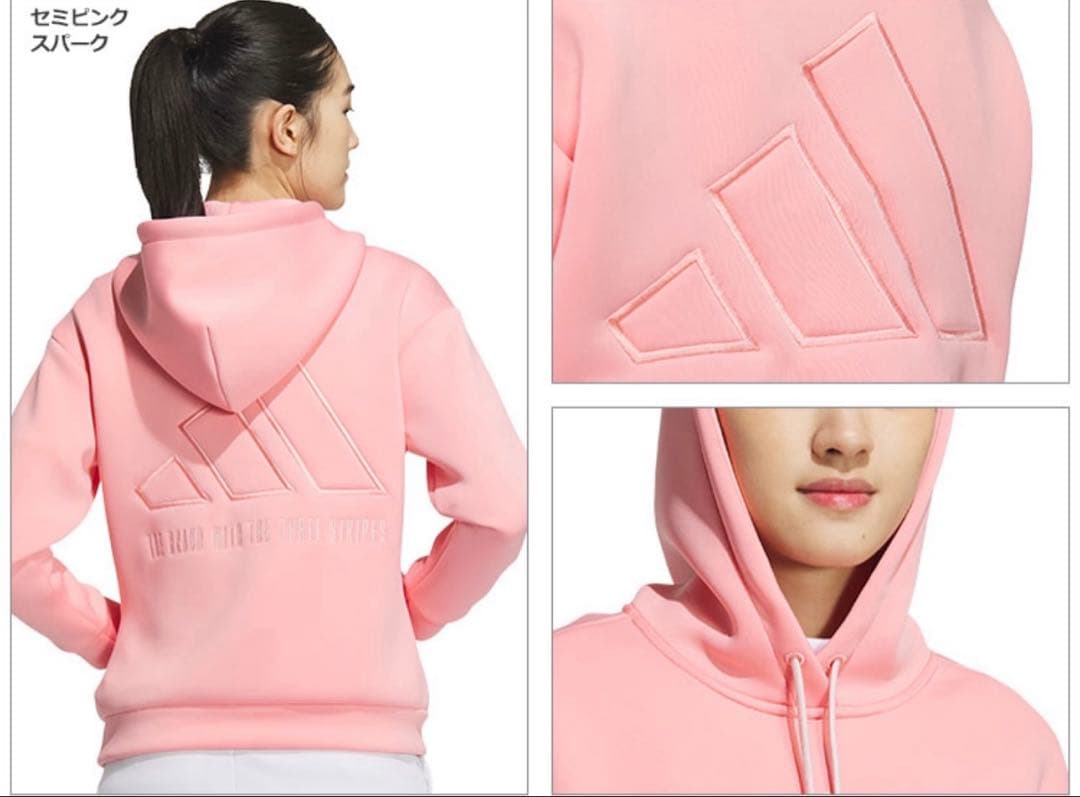 未使用アディダス ゴルフ　ダンボールニットセットアップ　フーディー　スカート