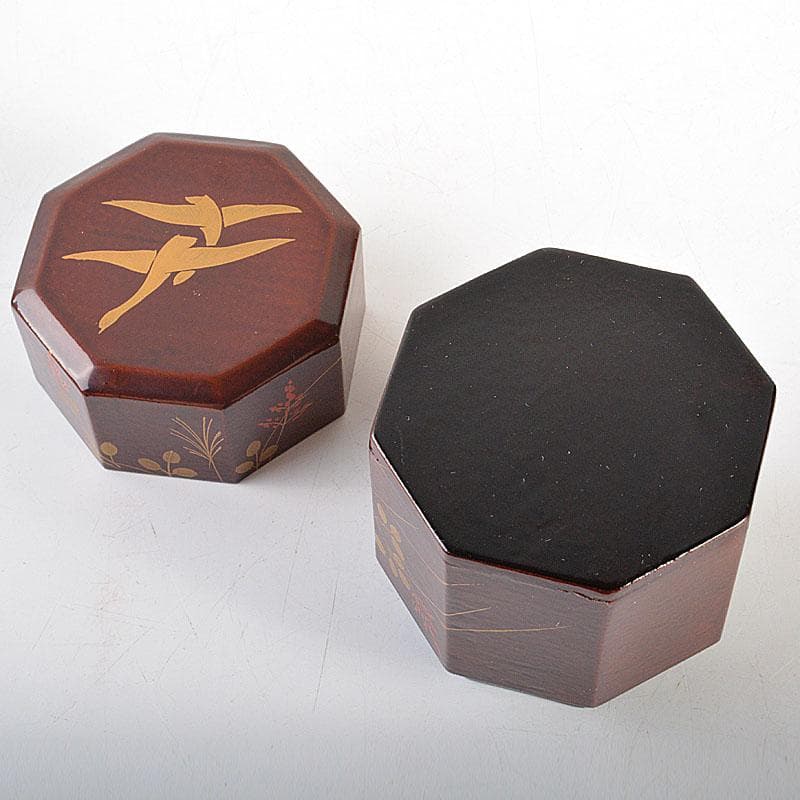 茶道具　道場宗廣作　宗観好　二季鳥茶入　共箱　V　6740