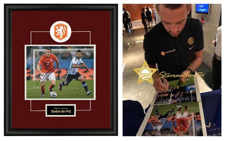 直筆サイン入り写真別 ステファン・デ・フライ サッカーオランダ SA鑑定済