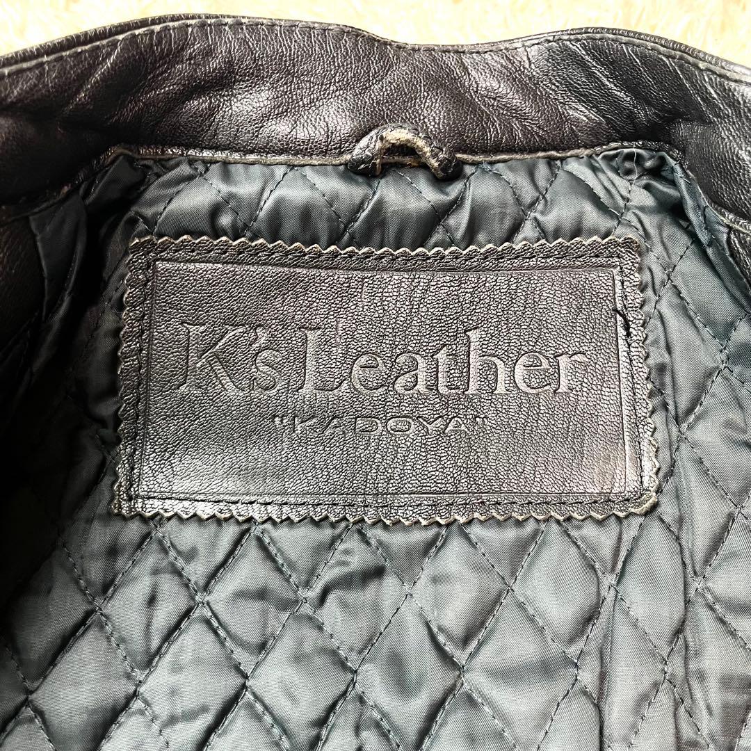 入手困難/極美品✨カドヤ シングルライダース レザージャケット パテッド ゴート
