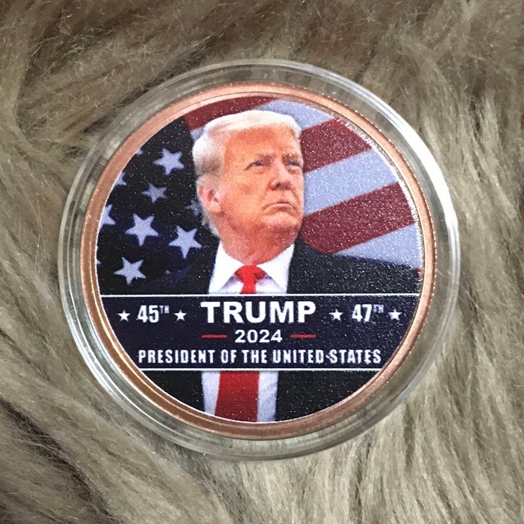 トランプ 第45代第47代大統領記念 1オンス カラー 銅メダル 限定 イーグル