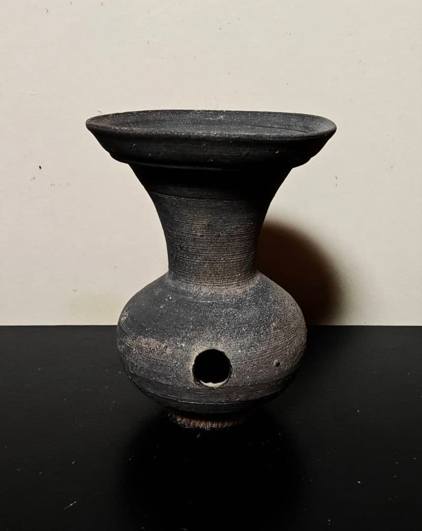 頸に窯印のある須恵器ハソウ　古墳時代　考古発掘品　古代日本　古美術　花呼ぶ器