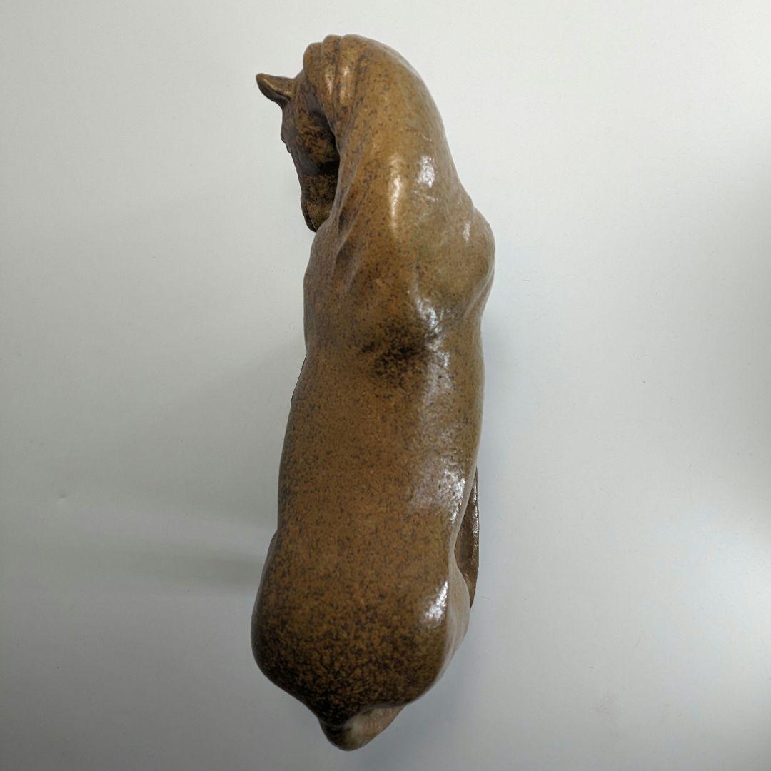 岡山県重要無形文化財 浦上善次 庚午 共箱共布栞 干支置物 馬 ウマ インテリア