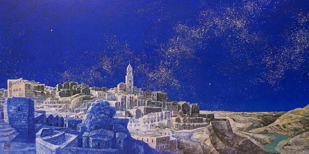 森本政文、【遥天】、希少な額装用画集より、新品額装付、状態良好