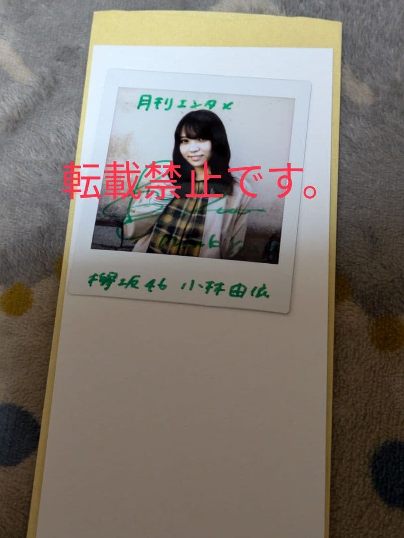 欅坂46、 櫻坂46 小林由依 直筆サイン入りチェキ