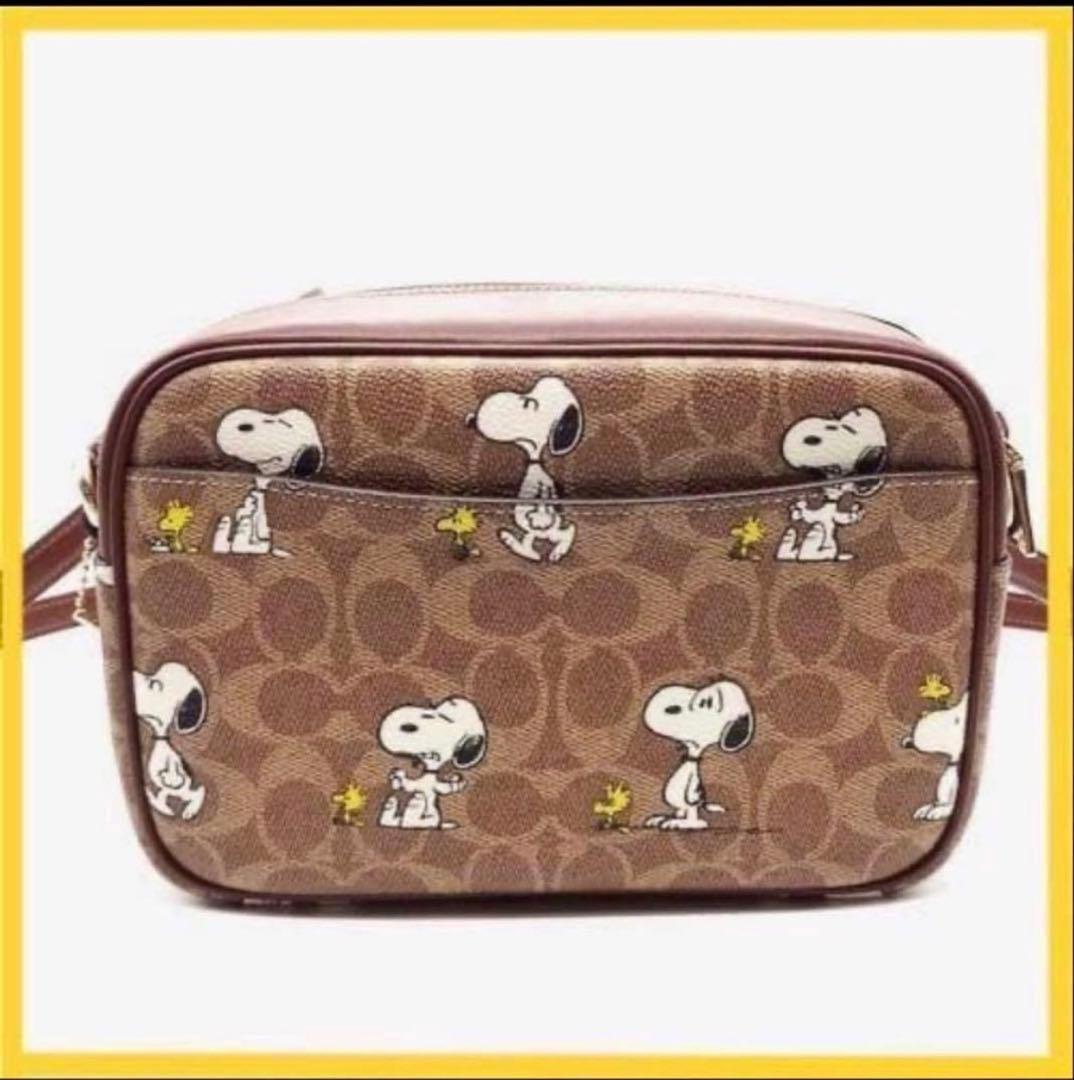 COACHコーチ ×スヌーピーコラボシグネチャーショルダーバッグ