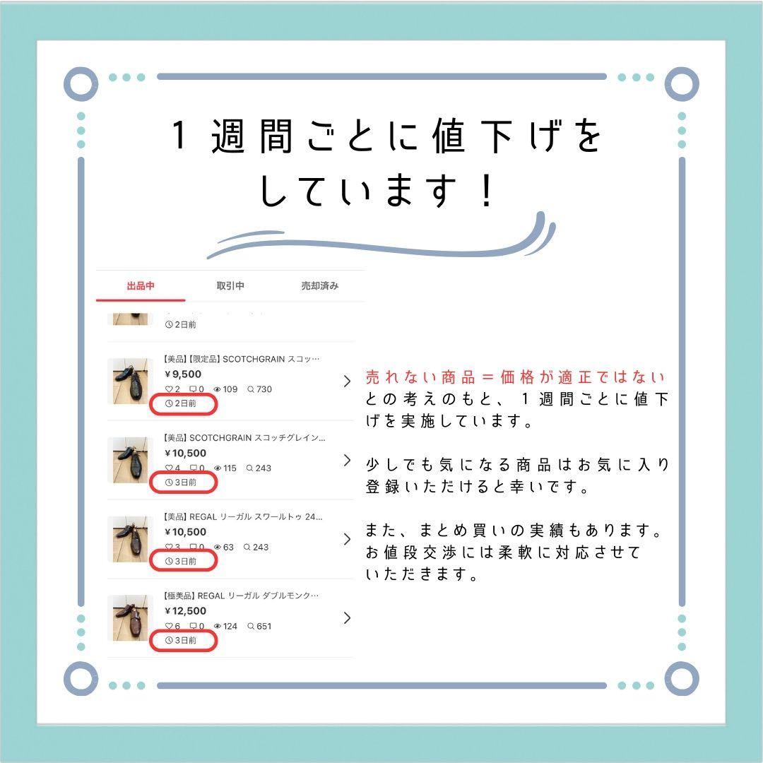 【極美品】SCOTCHGRAIN スコッチグレイン ストレートチップ 24cm