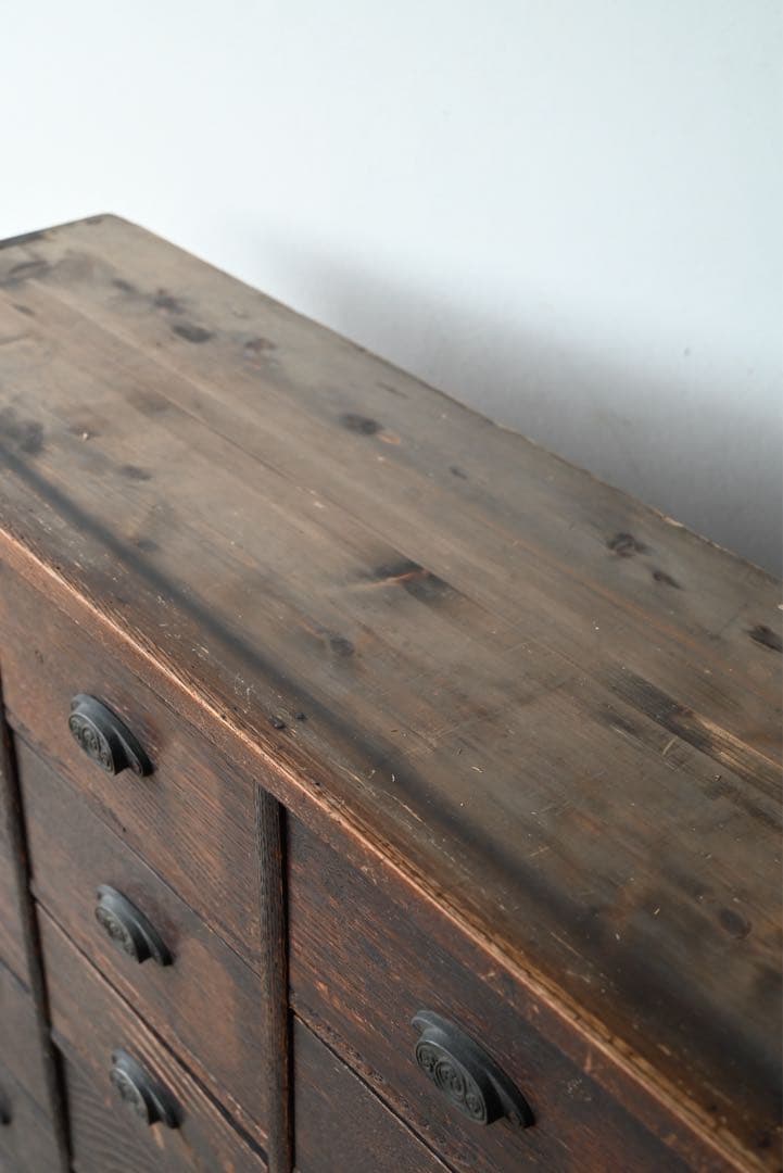 ② 店舗什器 引出 古家具 古道具 古美術 骨董 アンティーク 箪笥 抽斗