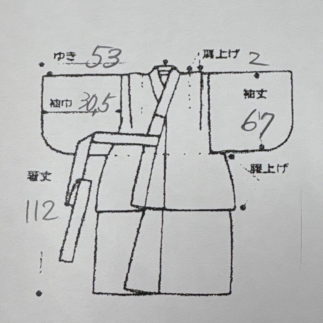七五三７歳女の子　きもの　昭和レトロ　ハンドメイド　61225