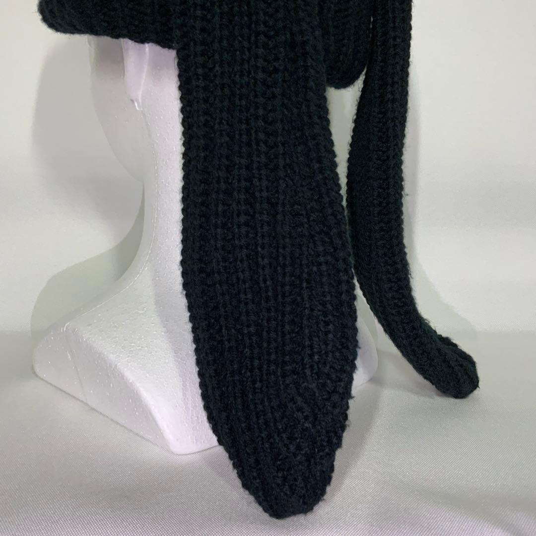 【希少】　FR2 月桃　Bunny Ears Beanie ニット帽　ブラック