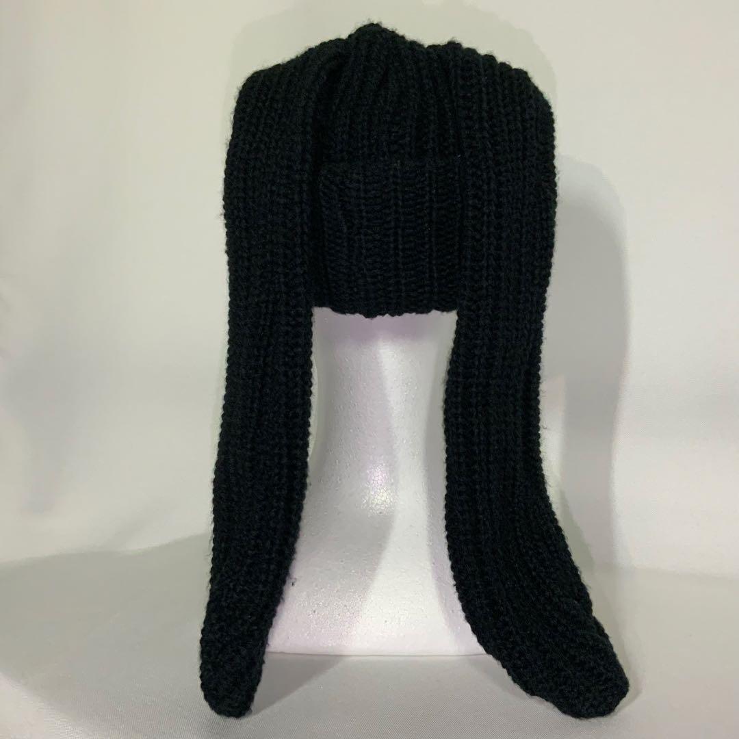 【希少】　FR2 月桃　Bunny Ears Beanie ニット帽　ブラック