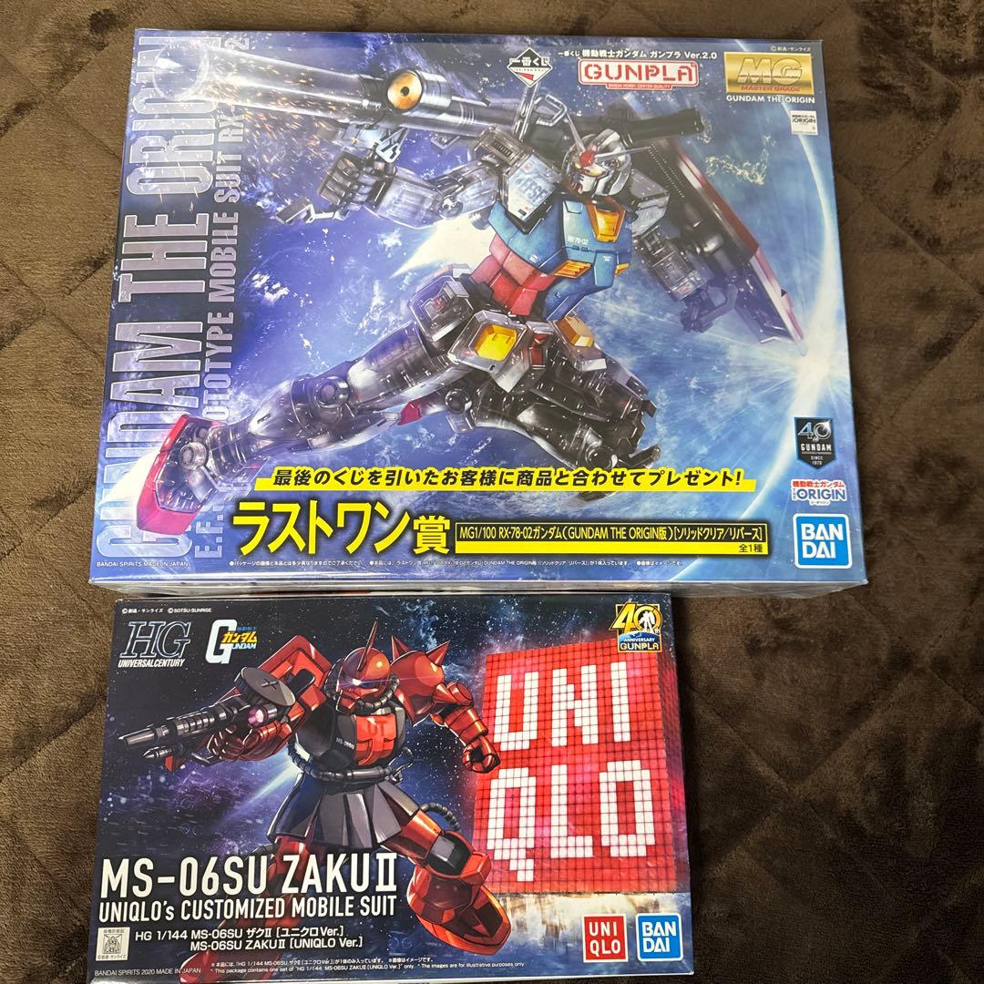 MG 1/100 RX-78-02 ガンダム THE ORIGIN&ユニクロザク