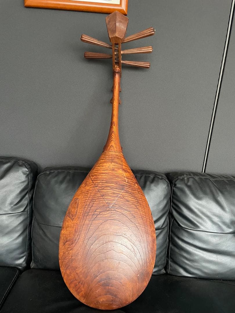 極上品　玉杢　五弦　筑前琵琶 時代物　和楽器
