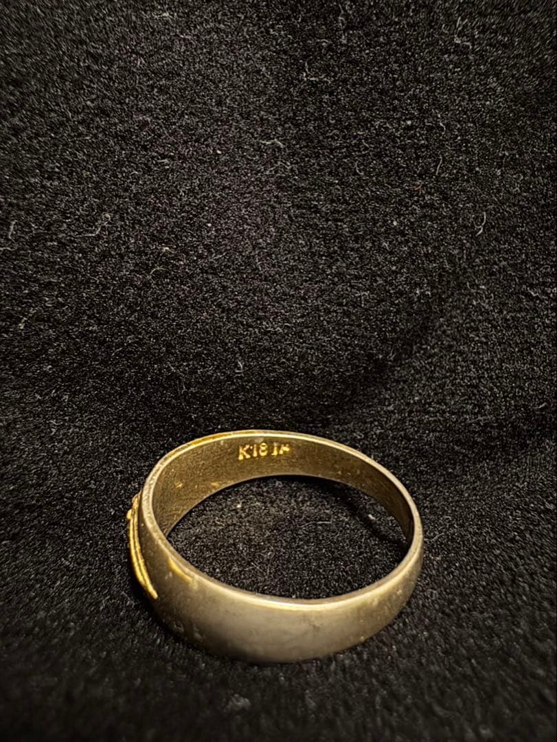 刻印あり　リング　金　直径2センチ