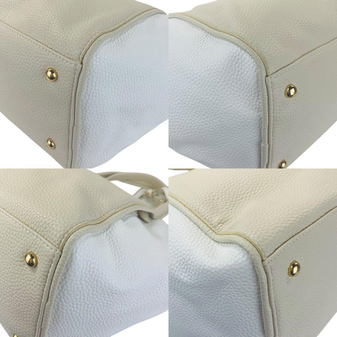 【美品】 Kitamura キタムラ ショルダーバッグ シボ革 ベージュ レザー