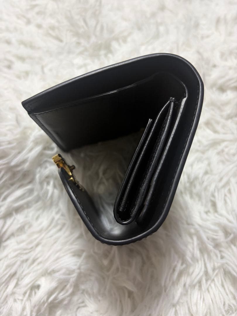 CELINE トリオンフ　ブラック 三つ折り財布　セリーヌ