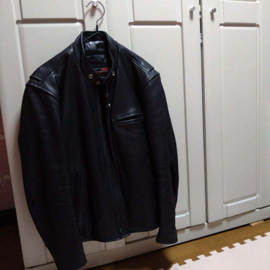 NANKAI ブラック レザー シングルライダース LL