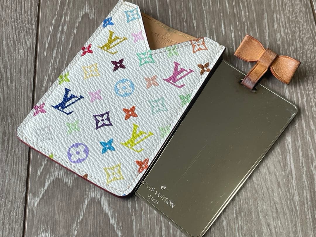 【人気】ルイヴィトン ミラー M92650 マルチカラー ホワイト 鑑定済み