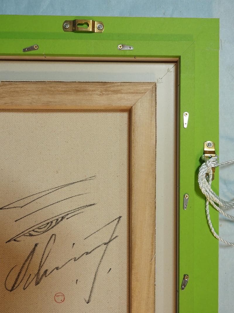 油彩 人物 　鶴田一郎「美人画」 サインF6サイズ額装済み 肉筆手描き