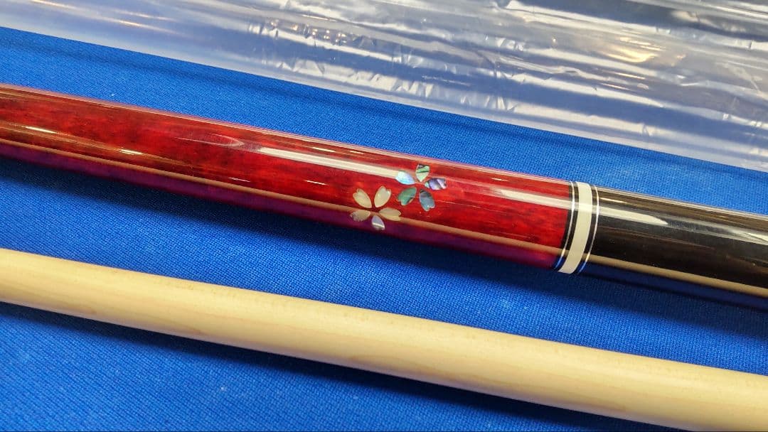 新品　ビリヤード　キュー　桜　インレイ　ラジアルジョイント （別色グレーあり）