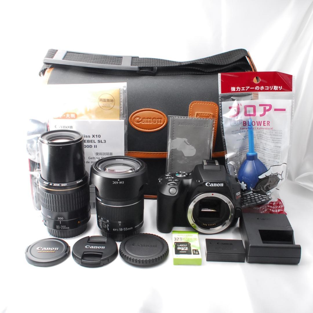 Canon kiss X10☆ダブルズームレンズ☆一眼レフ☆【✨フルセット♪】