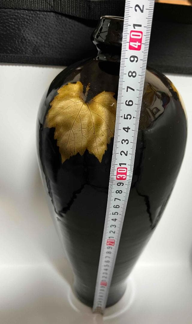 南宋時代　木葉天目大梅瓶 黑釉 吉州窯花瓶 大瓶 唐物　希少貴重(B-73)