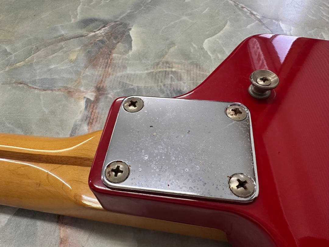 高崎晃　ランダムスター　赤ボディメイプル指板