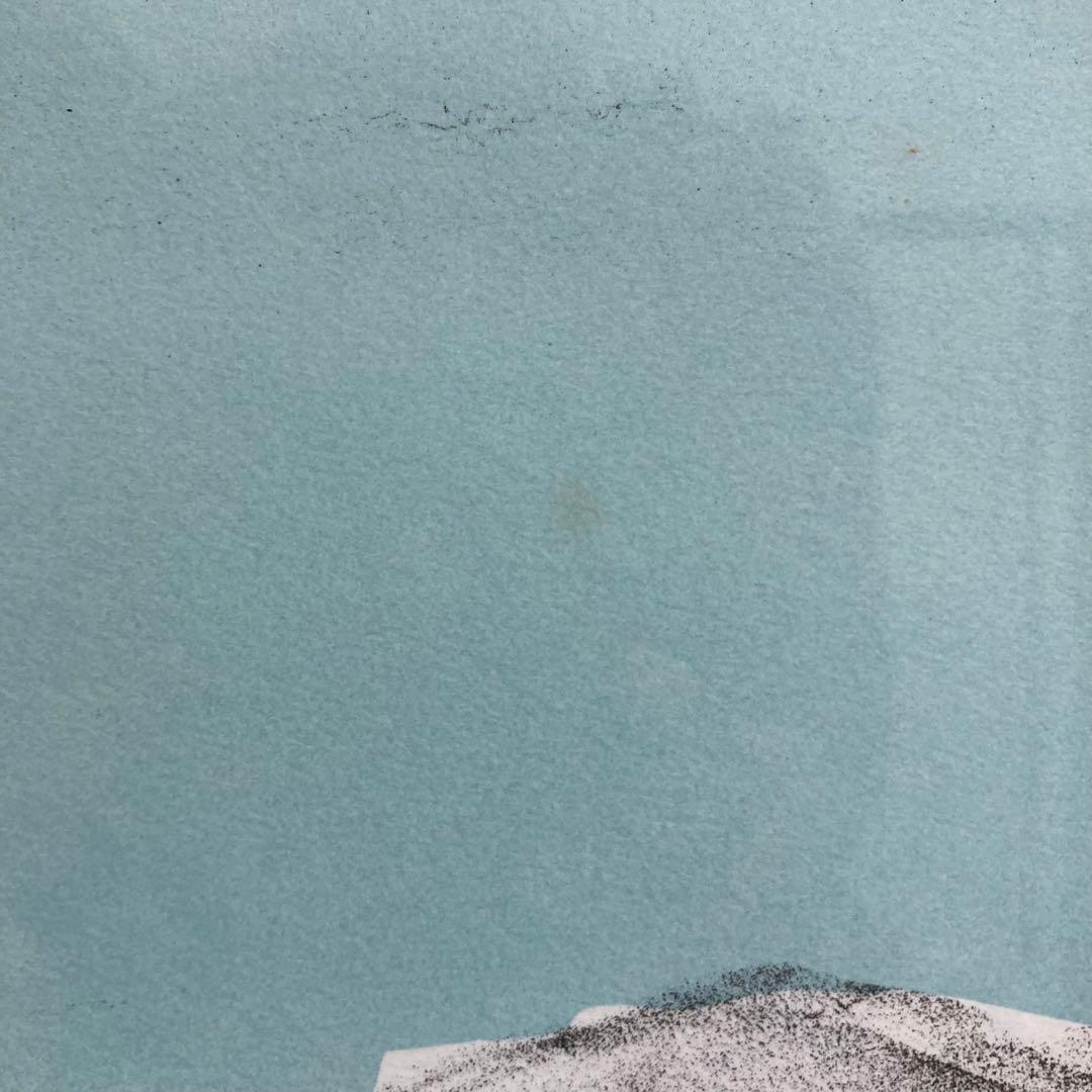 【真作保証】香月泰男「摩周湖」リトグラフ 直筆サイン 100部限定 版画 絵画