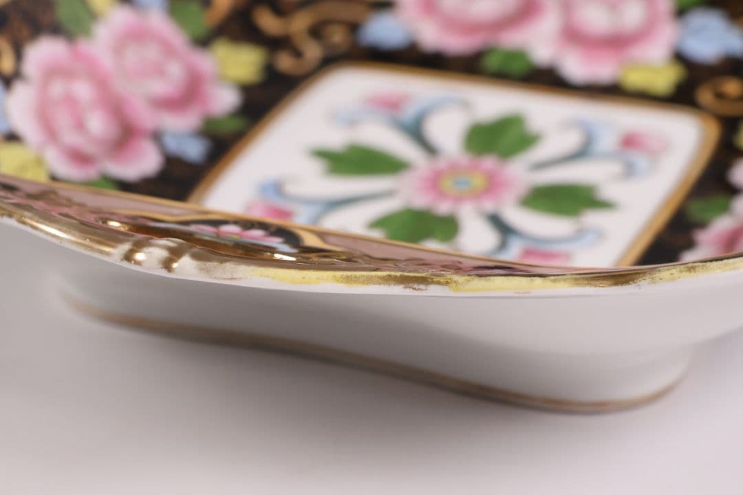 【CM290】オールドノリタケ 花図 プレート 皿 27.2cm 陶磁器