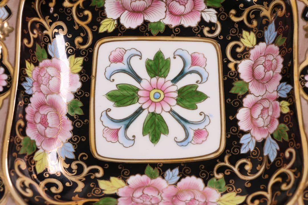 【CM290】オールドノリタケ 花図 プレート 皿 27.2cm 陶磁器